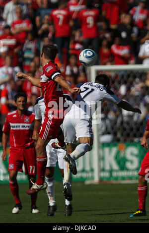 Sep 04, 2010 - Bridgeview, Illinois, Vereinigte Staaten von Amerika - das MLS-Spiel zwischen den Chicago Fire und die Los Angeles Galaxy im Toyota Park in Bridgeview, Illinois. (Kredit-Bild: © Geoffrey Siehr/Southcreek Global/ZUMApress.com) Stockfoto