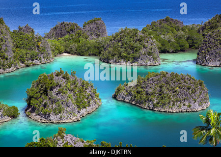 Tropisches Inselparadies auf den Raja Ampat Inseln von West-Papua Stockfoto