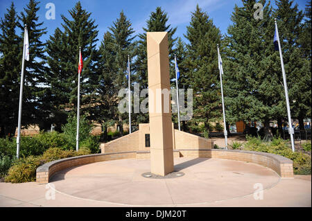 18. September 2010 - Laramie, Wyoming, Vereinigte Staaten von Amerika - The War Memorial im War Memorial Stadion vor einem Matchup zwischen Boise State und Wyoming gesehen. (Kredit-Bild: © Andrew Fielding/Southcreek Global/ZUMApress.com) Stockfoto