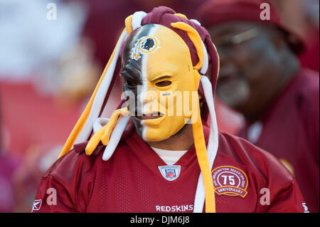 Sept. 19, 2010 - Landover, Maryland, Vereinigte Staaten von Amerika - hoffnungsvolle Washington Redskins Fans bei FedEx Field NFL-Spiel. (Kredit-Bild: © Roland Pintilie/Southcreek Global/ZUMApress.com) Stockfoto