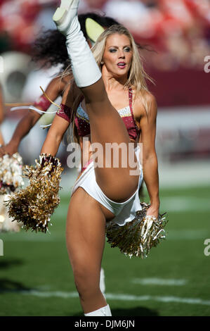 Sept. 19, 2010 - Landover, Maryland, Vereinigte Staaten von Amerika - Washington Redskins Cheerleader beim NFL-Spiel bei FedEx Field. (Kredit-Bild: © Roland Pintilie/Southcreek Global/ZUMApress.com) Stockfoto