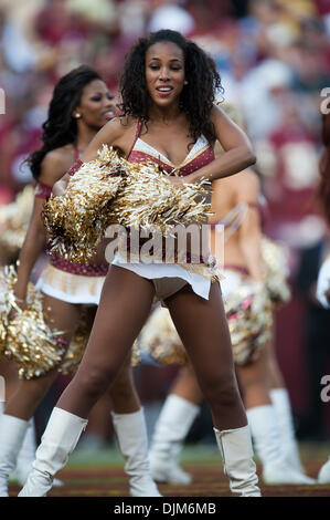 Sept. 19, 2010 - Landover, Maryland, Vereinigte Staaten von Amerika - Washington Redskins Cheerleader beim NFL-Spiel bei FedEx Field. (Kredit-Bild: © Roland Pintilie/Southcreek Global/ZUMApress.com) Stockfoto