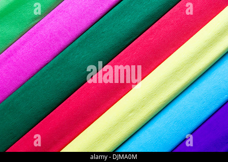 Reihe von bunten Tissue-Papier als Hintergrund Stockfoto