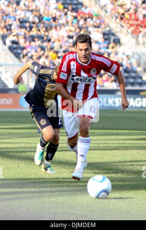 25. September 2010 - Chester, Pennsylvania, Vereinigte Staaten von Amerika - Chivas USA Verteidiger Ante Jazic (#6) während des Spiels gegen Philadelphia Union im PPL Park in Chester, Pennsylvania. Die Union gewann 3: 0. (Kredit-Bild: © Kate McGovern/Southcreek Global/ZUMApress.com) Stockfoto