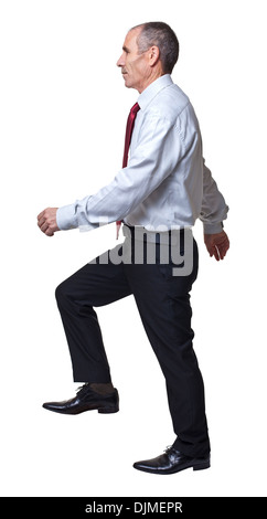 Porträt von Senior isoliert auf weißem Hintergrund Stockfoto