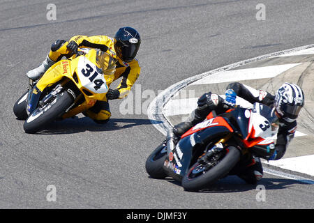 25. September 2010 - Birmingham, Al, Vereinigte Staaten von Amerika - Charlie Long (314) während der AMA Pro Supersport-Rennen im Barber Motorsports Park. (Kredit-Bild: © Jason Clark/Southcreek Global/ZUMApress.com) Stockfoto