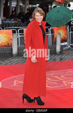 Kate Silverton afrikanische Katzen UK Filmpremiere bei BFI Southbank - Ankünfte London England - 25.04.12 statt: Stockfoto