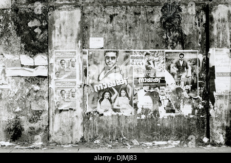 Reisen dokumentarische Fotografie - Bollywood Film business Werbung in Fort Kochi Cochin in Kerala in Südindien. Das moderne Leben Lebensstil Stockfoto