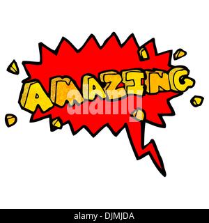 Retro-Cartoon mit Textur. Isolated on White. Stock Vektor