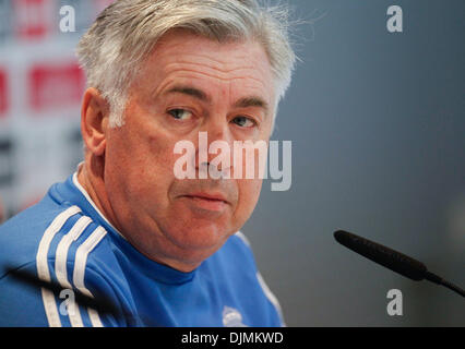 Madrid, Madrid, Spanien. 29. November 2013. Carlo Ancelotti halten eine pregame Pressekonferenz bei der Valdebebas Sport Komplex vor Woche 15 Liga-Spiel zwischen Real Madrid und Valladolid, am 29. November 2013 in Madrid, Spanien-Credit: Madridismo Sl/Madridismo/ZUMAPRESS.com/Alamy Live News Stockfoto