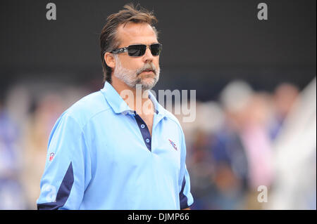 Tennessee Titans head Coach Jeff Fisher während der ersten Hälfte NFL Fußball-Action zwischen den New York Giants und die Tennessee Titans in New Meadowlands Stadium in East Rutherford, New Jersey. Das Spiel ist in der Halbzeitpause gebunden. (Kredit-Bild: © Willen Schneekloth/Southcreek Global/ZUMApress.com) Stockfoto