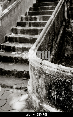 Reisen Fotografie - Treppe in Fort Kochi Cochin in Kerala in Indien in Südasien. Architektur Gebäude