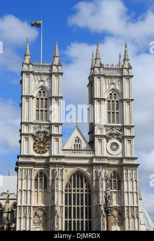 Architektonisches Detail der Westminster Abbey in London, England, Vereinigtes Königreich. Stockfoto