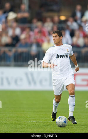 7. August 2009: Mittelfeldspieler von Real Madrid Cristiano Ronaldo #9 in Aktion während einer internationalen FIFA Freundschaftsspiel zwischen Real Madrid und Toronto FC... Real Madrid gewann 5: 1. (Kredit-Bild: © Southcreek Global/ZUMApress.com) Stockfoto