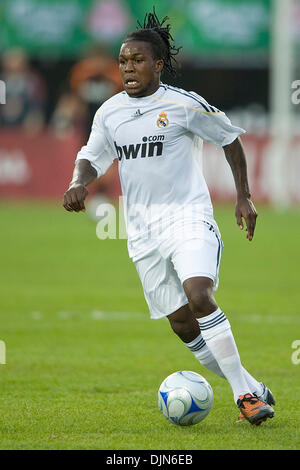 7. August 2009: Real Madrid Verteidiger Royston Ricky Drenthe #15 in Aktion während einer internationalen FIFA Freundschaftsspiel zwischen Real Madrid und Toronto FC... Real Madrid gewann 5: 1. (Kredit-Bild: © Southcreek Global/ZUMApress.com) Stockfoto