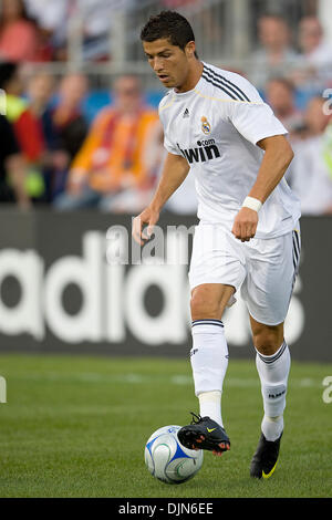 7. August 2009: Mittelfeldspieler von Real Madrid Cristiano Ronaldo #9 in Aktion während einer internationalen FIFA Freundschaftsspiel zwischen Real Madrid und Toronto FC im BMO Field in Toronto... Real Madrid gewann 5: 1. (Kredit-Bild: © Southcreek Global/ZUMApress.com) Stockfoto