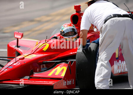 5. April 2008 - St. Petersburg, Florida, USA - JUSTIN WILSON Dritter für die IndyCar-Serie St.Petersburg Grand Prix trotz dreht sich in Runde 8 qualifiziert. (Bild Kredit: Stockfoto