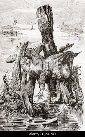 Der letzte der Mephistopheles. Illustration von Harry Furniss für die Charles Dickens Roman The Old Curiosity Shop. Stockfoto