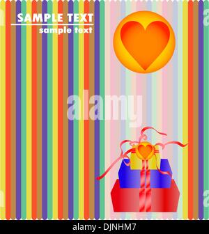 Herz und Giftboxes - bunte feminines design Stock Vektor