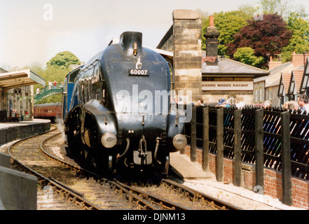 Sir Nigel Gresley Dampfmaschine an der Yorkshire Moors Railway Stockfoto