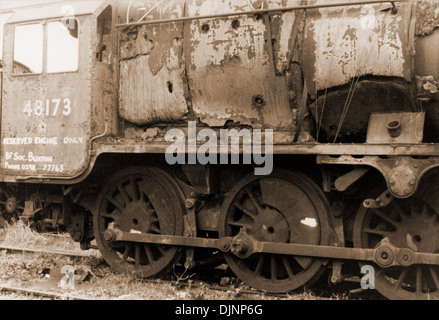 Schrottplatz of British Dampflokomotiven bei Woodhams Yard in Barry South Wales Stockfoto