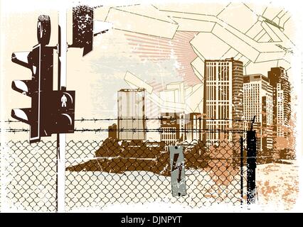 Vektor-Illustration Stil städtischen Hintergrund Stock Vektor