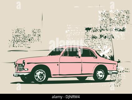 Vektor-Illustration von Oldtimer Oldtimer benutzerdefinierte Collector Stock Vektor
