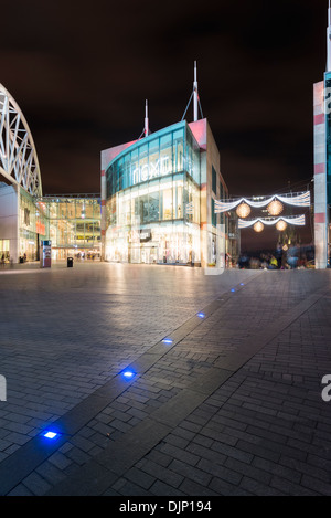 Weihnachtsbeleuchtung an der Bullring Shopping Centre, Birmingham, England, UK Stockfoto