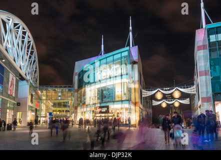 Weihnachtsbeleuchtung an der Bullring Shopping Centre, Birmingham, England, UK Stockfoto