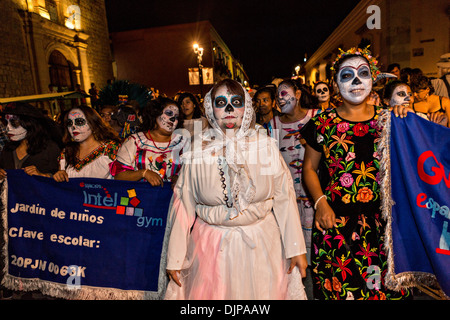 La Calavera Catrina feiert den Tag der Toten Festival 1. November 2013 in Oaxaca, Mexiko. Stockfoto