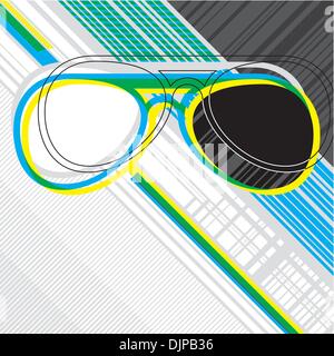 Entworfen von abstrakten Banner mit Sonnenbrille Stock Vektor