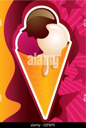 Eis-Poster mit Abstraktion Stock Vektor