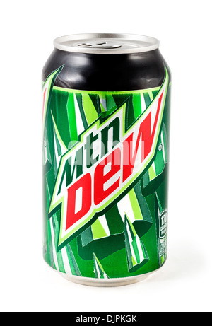 Dose Limonade Mtn Dew, USA Stockfoto