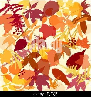 Blätter im Herbst Hintergrund Stock Vektor