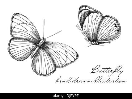 Vintage Schmetterling Set Stock Vektor