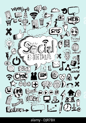 Hand doodle Business Kritzeleien Stockfoto