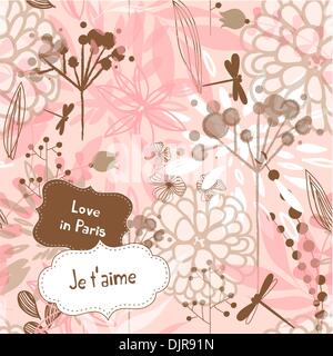 Wunderschöne Aquarell Stil Blumenkarte Stock Vektor