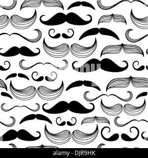 Ein Gentlemen Club. Schnurrbart nahtlose Muster Stock Vektor