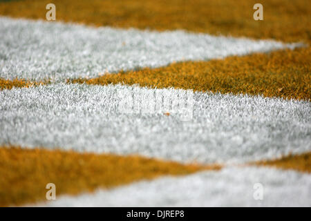 17. April 2010 - Knoxville, Tennessee, USA - 17. April 2010: The Tennessee Volunteers Orange und weiß Schachbrett Endzone. (Kredit-Bild: © Jeremy Brevard/Southcreek Global/ZUMApress.com) Stockfoto