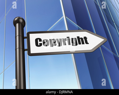 Marketingkonzept: Copyright auf den Aufbau von Hintergrund Stockfoto