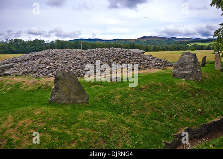 Corrimony Cairn ist 4000 Jahre alt, die ein chambered Cairn ist ein Grab Denkmal Stockfoto