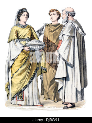 Priester des 6. Jahrhunderts VI 500 s Byzanz oströmischen Reiches Lady und Christian Stockfoto