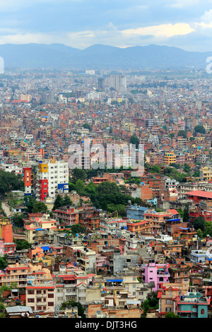 Stadtbild von Swayambhunath, Kathmandu, Nepal Stockfoto