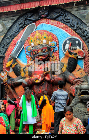 Kala Bhairab Tempel, Durbar Square, Kathmandu, Nepal Stockfoto