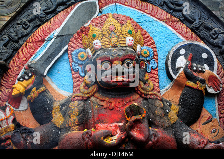 Kala Bhairab Tempel, Durbar Square, Kathmandu, Nepal Stockfoto