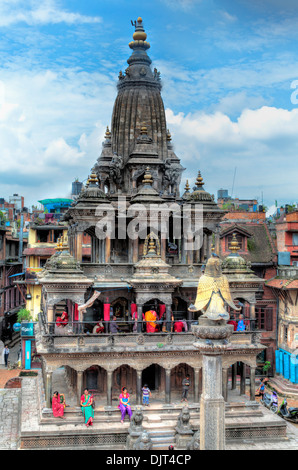 Krishna Tempel, Durbar Square, Patan, Lalitpur, Nepal Stockfoto