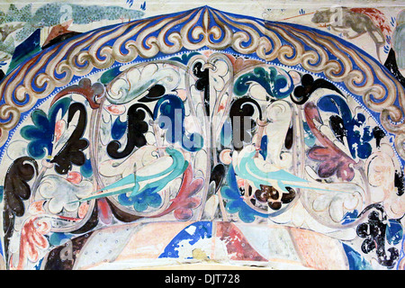 Wandmalerei, Mogao-Grotten Museum, Dunhuang, Provinz Gansu, China Stockfoto