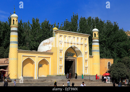 ID-Kah Moschee, Kashgar (Kashi), Kashgar Präfektur Xinjiang Uyghur autonome Region, China Stockfoto