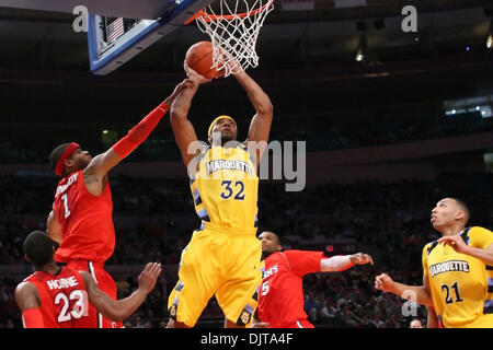 10. 2010: Marquette weiterleiten Lazar Hayward #32 Triebe. Marquette besiegt St. Johns 57-55 im Spiel in der Big East-Meisterschaft im Madison Square Garden, New York. (Kredit-Bild: © Anthony Gruppuso/Southcreek Global/ZUMApress.com) Stockfoto