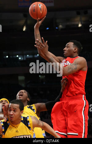 10. 2010: St. John's vorwärts Anthony Mason Jr. #2. Marquette besiegt St. Johns 57-55 im Spiel in der Big East-Meisterschaft im Madison Square Garden, New York. (Kredit-Bild: © Anthony Gruppuso/Southcreek Global/ZUMApress.com) Stockfoto